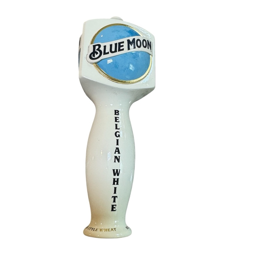 BLUE MOON BELGIAN WHITE BEER TAP HANDLE SHORTY SHOTGUN STYLE - Approx. 7" TALL
